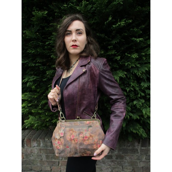 Layla Floral Print No 21 Clasp Lock Handbag